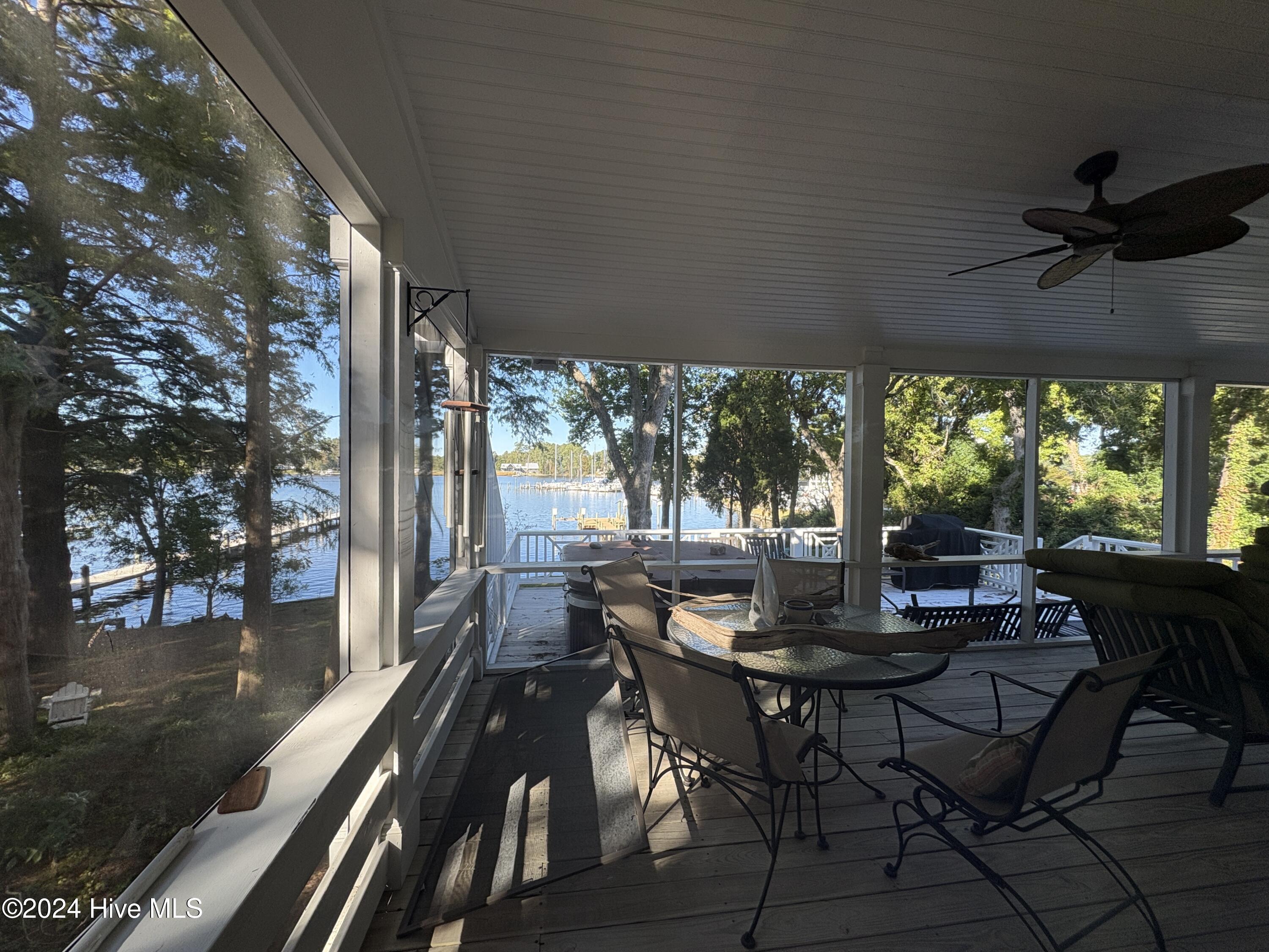 Screened porch off family room