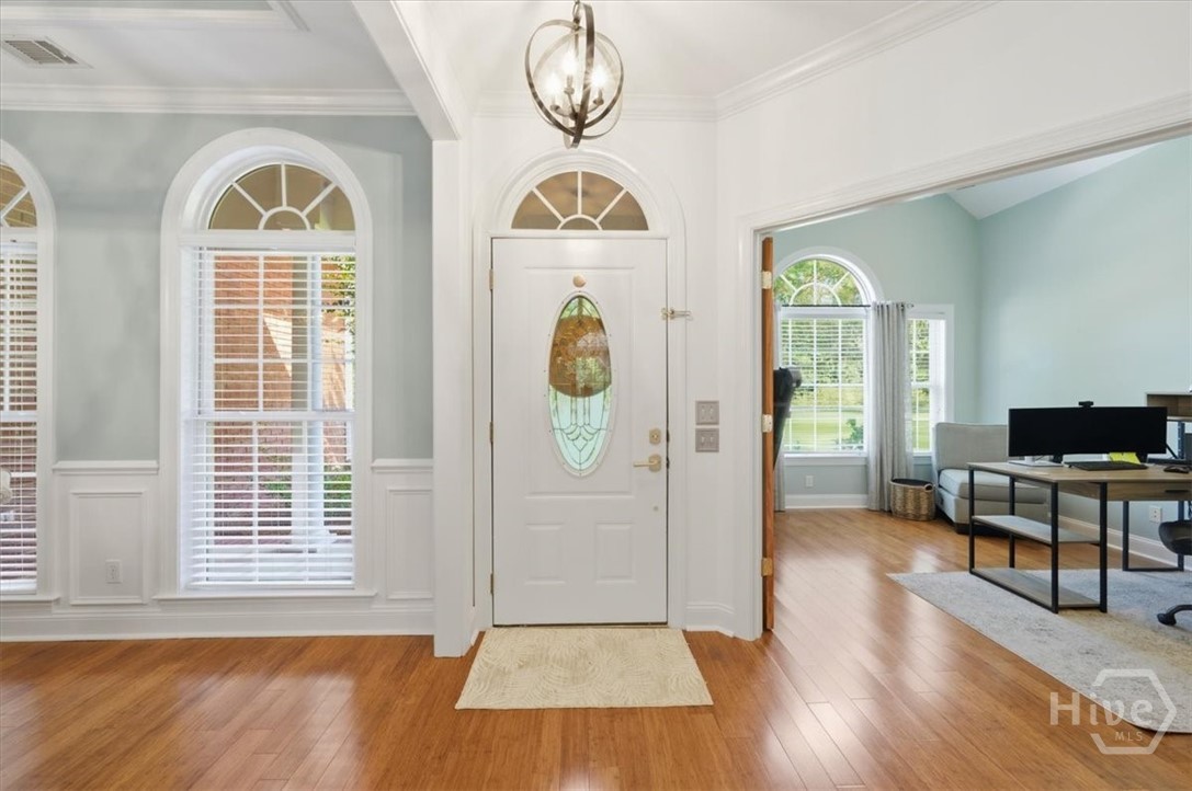 Foyer entryway. See floor plan attached.  Dining room to the left. Separate office to the right