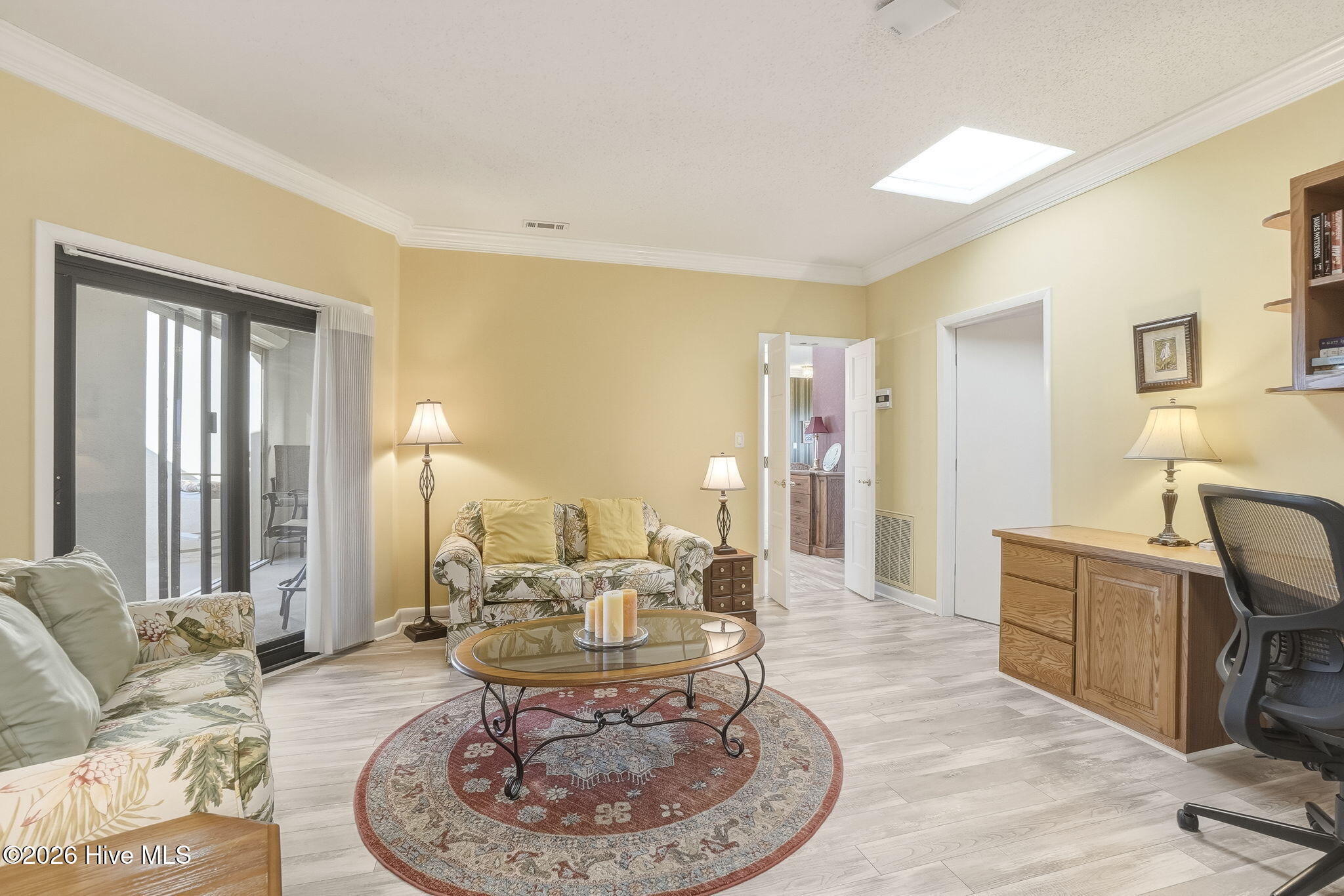 East Wing Den and Office looking toward the dining area