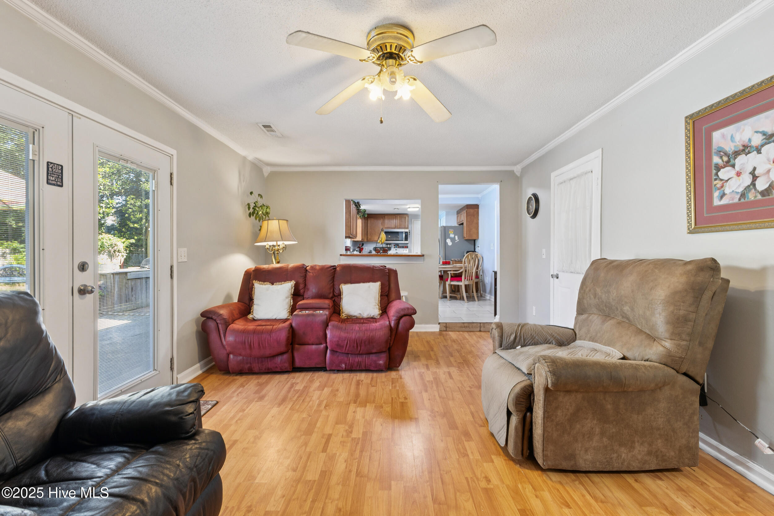 Living Area into Kitchen