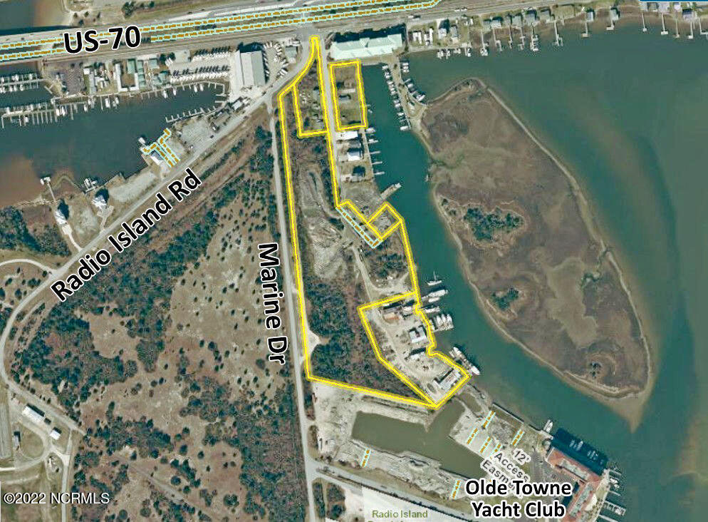 Satellite image Radio Island