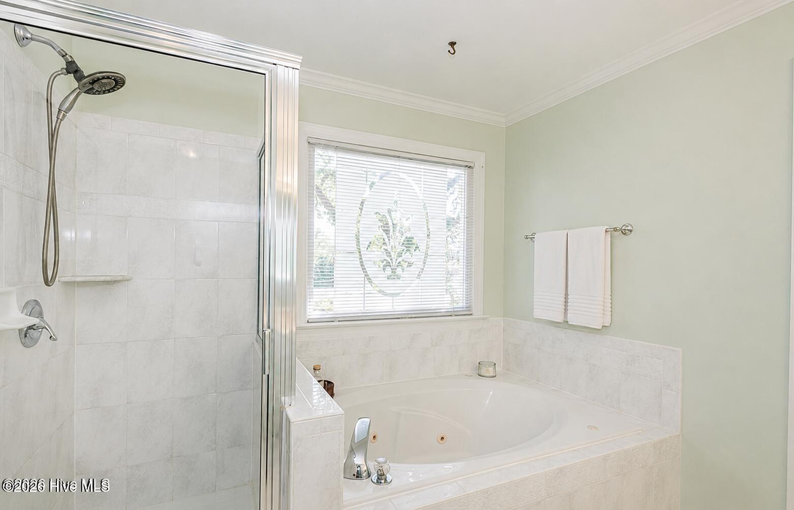 Walk in shower and jetted tub!