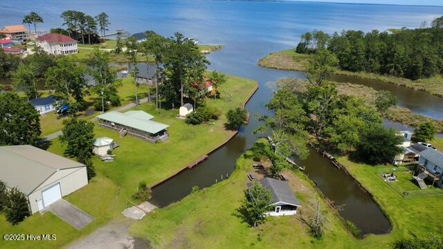 Aerial of boat ramp
