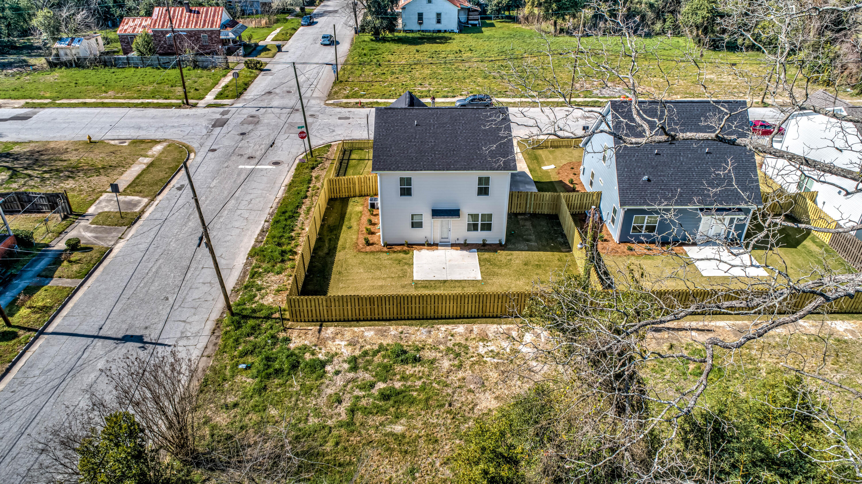 2nd St, 526, Rear Lot View, Drone-1