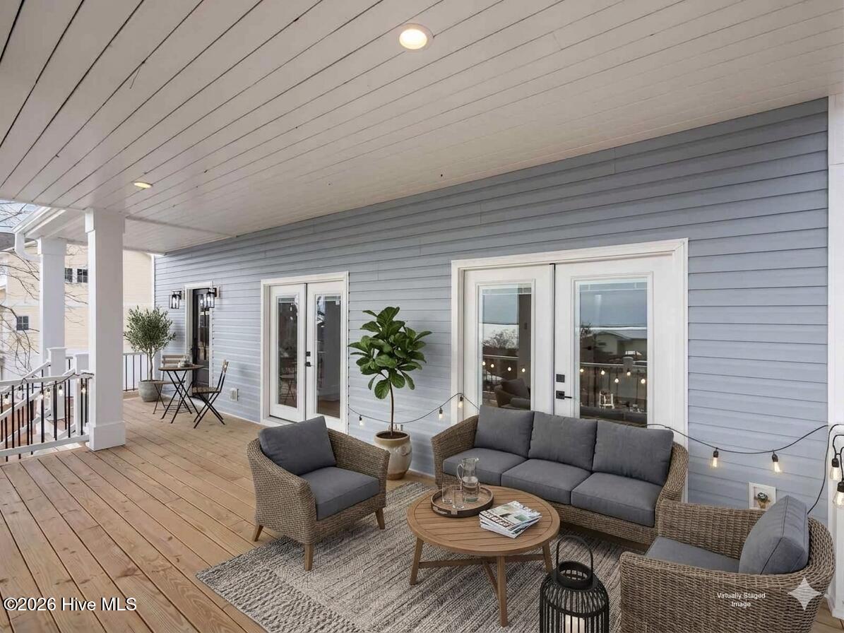 Virtually staged deck