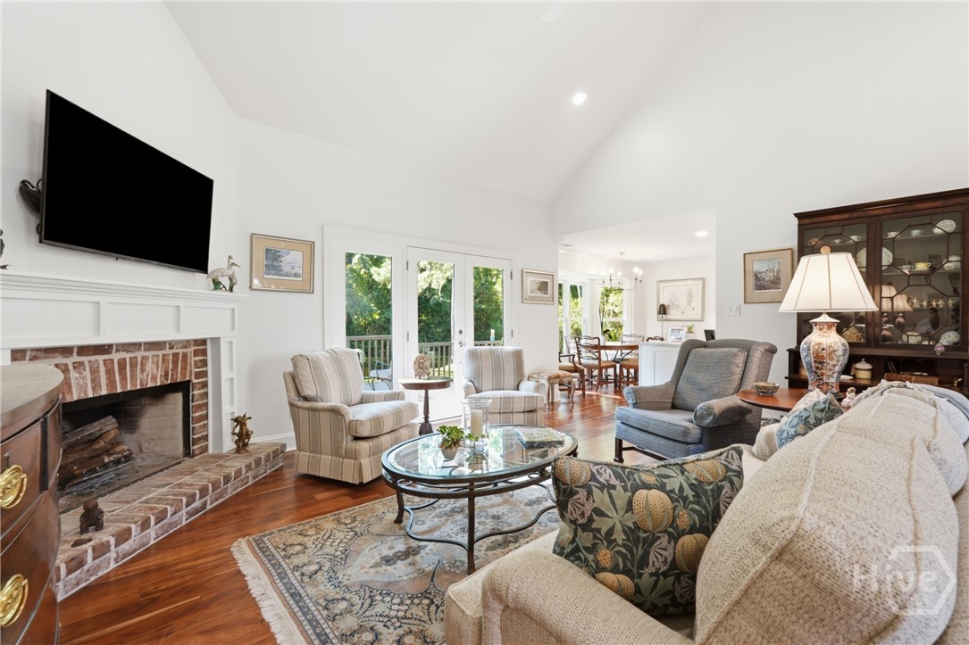Living Room - Woodburning Fireplace with Gas Starter