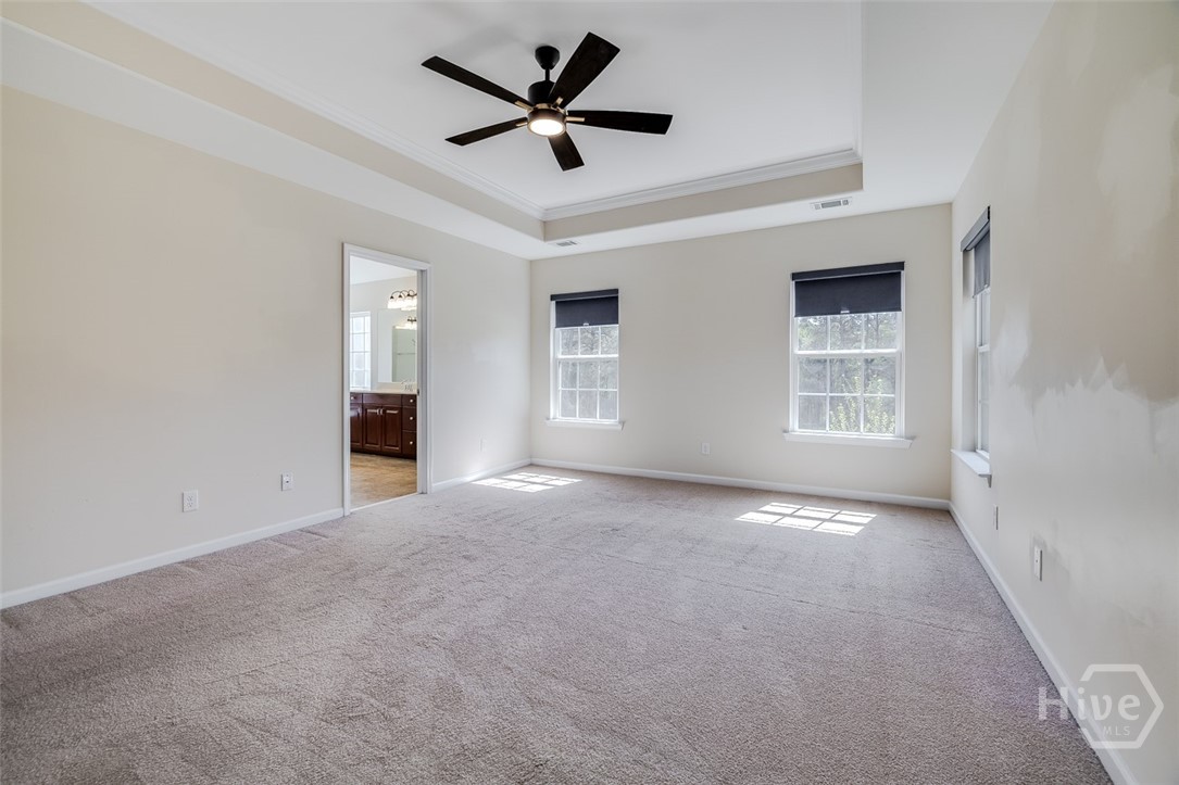 Primary bedroom with spa like bath and amazing closet.