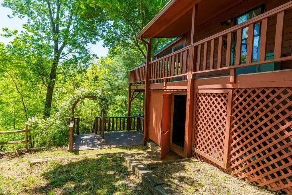 Small storage room under deck