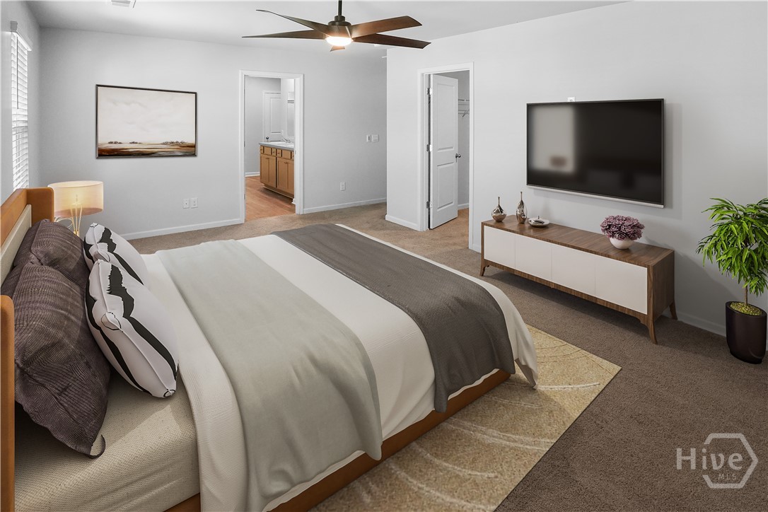 Virtually Staged Master Suite