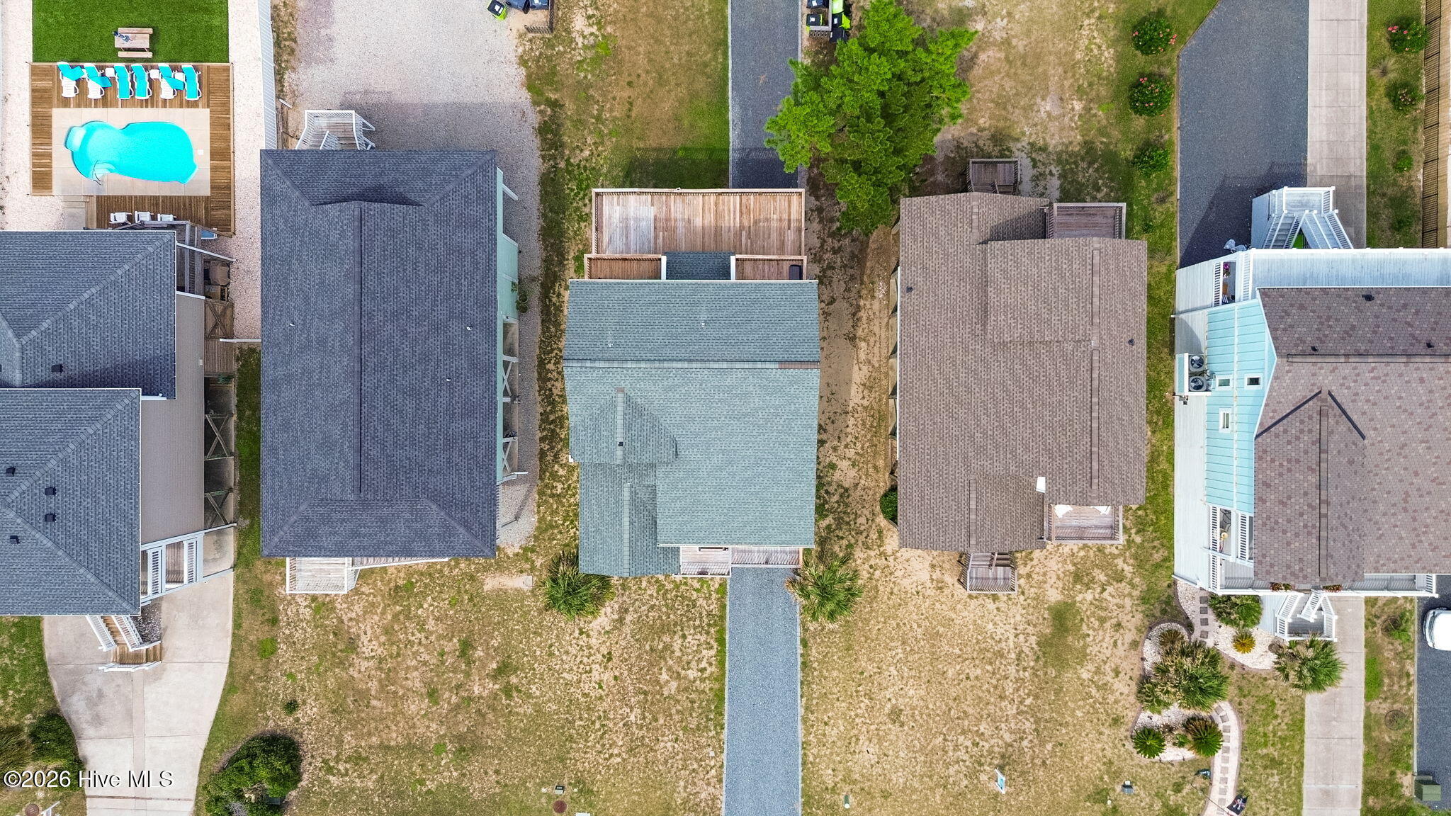 Aerial view with lot lines