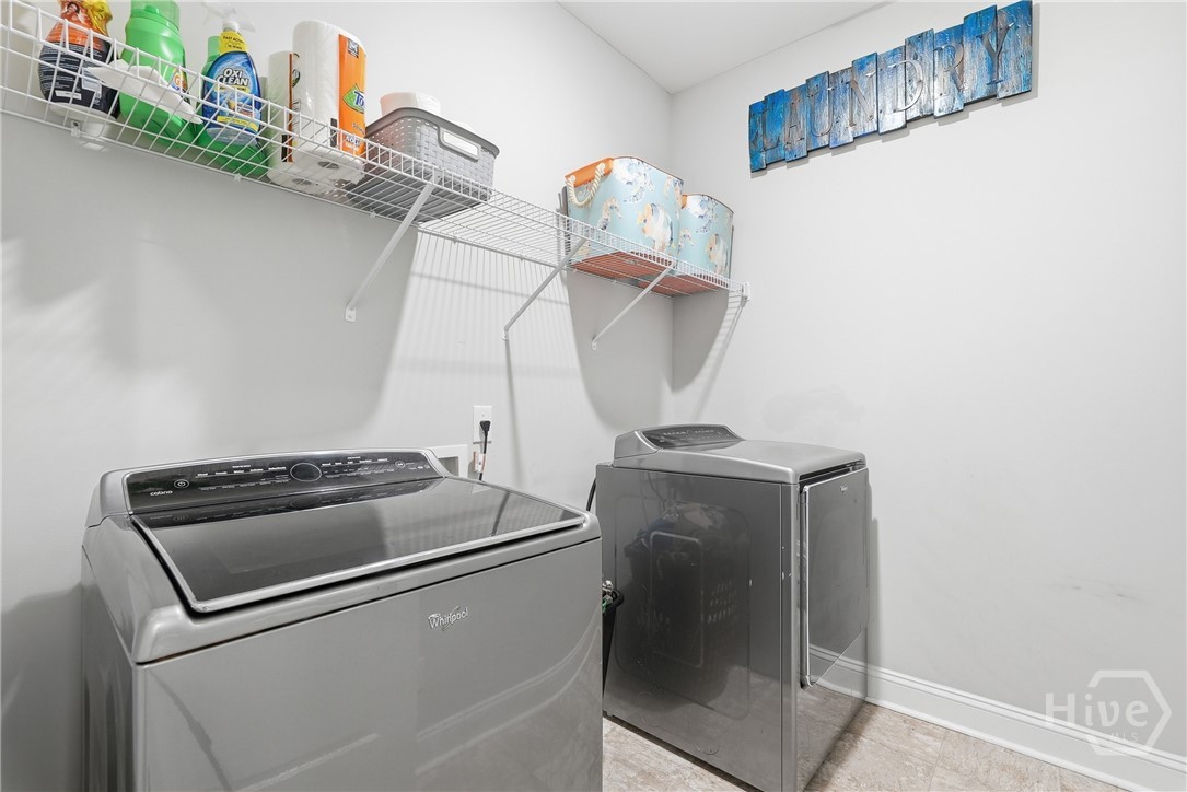 Downstairs laundry room