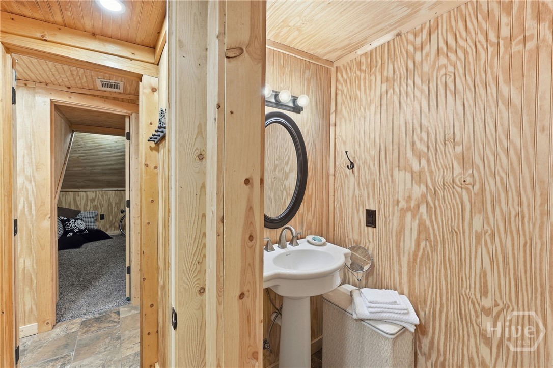 One of two sinks upstairs