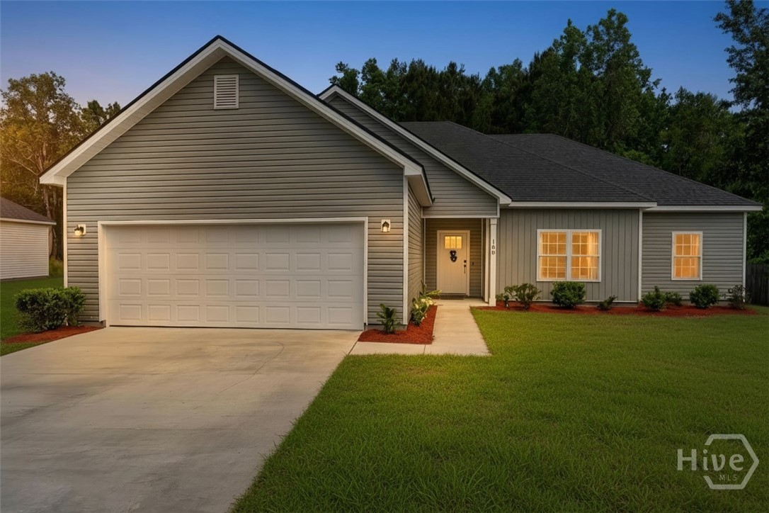 Stunning, nearly-new 4-bedroom, 2-bath home (approx. 4 years old) with modern construction and finishes situated on one of the largest lots in the community — 1.11 acres with no rear neighbors and no HOA adding flexibility for its new homeowners. Fresh exterior landscaping and newly painted interior present a true turn-key opportunity. The split floor plan centers on a spacious, open-concept living area where the kitchen overlooks the large family room — perfect for entertaining and everyday living. The kitchen features custom soft-close cabinetry, granite countertops, and updated stainless-steel appliances. The owner’s suite offers a generous walk-in closet and an ensuite with a large soaking tub plus a separate walk-in shower. Three additional bedrooms provide flexible living or office space. Enjoy relaxing on the covered front porch or entertaining on the covered back porch with space for wicker seating and a gas fire pit, all overlooking a peaceful, private backyard. Well-appointed with photovoltaic solar panels that significantly reduce energy costs — typical electric bills have dropped from an average of $500 to approximately $150–$200 per month. Schedule your showing today to see this beautifully maintained, energy-efficient home in person.