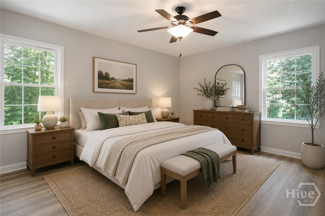 virtually staged bedroom