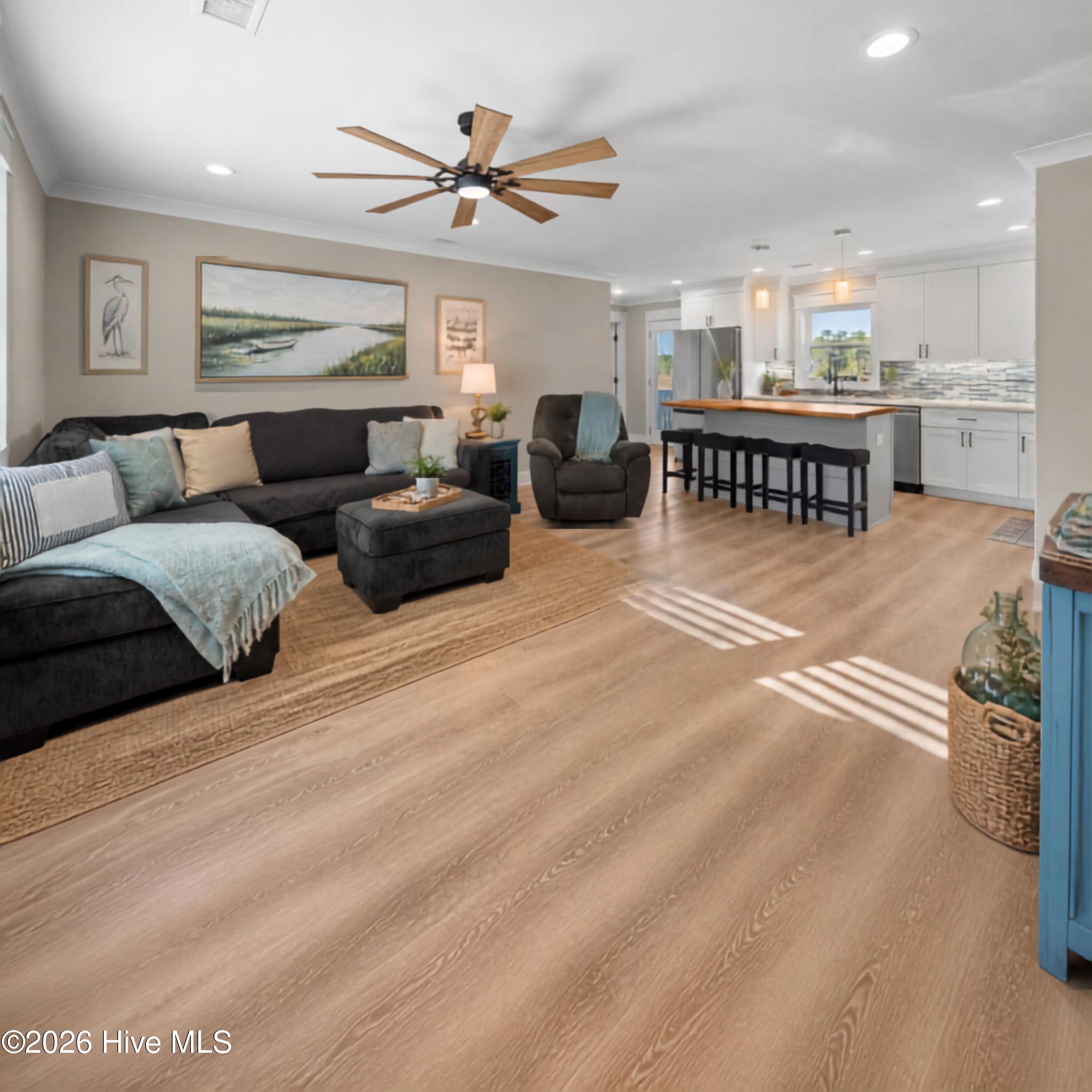 Virtually staged - Great option for wall art and accents