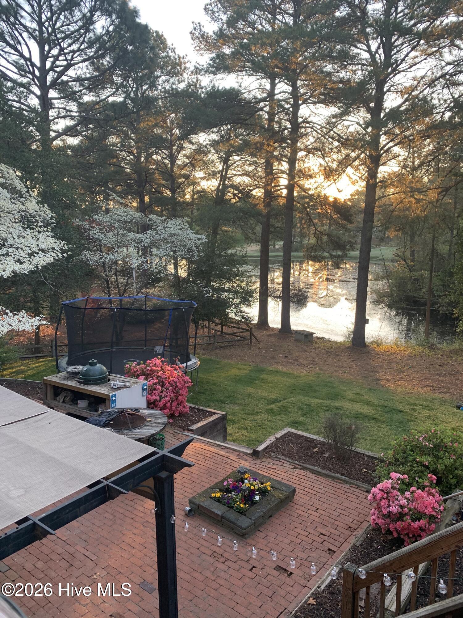 Backyard view from deck