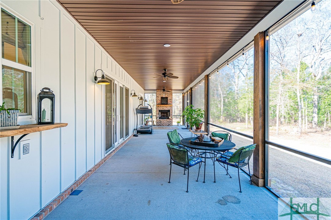 Back porch outside kitchen