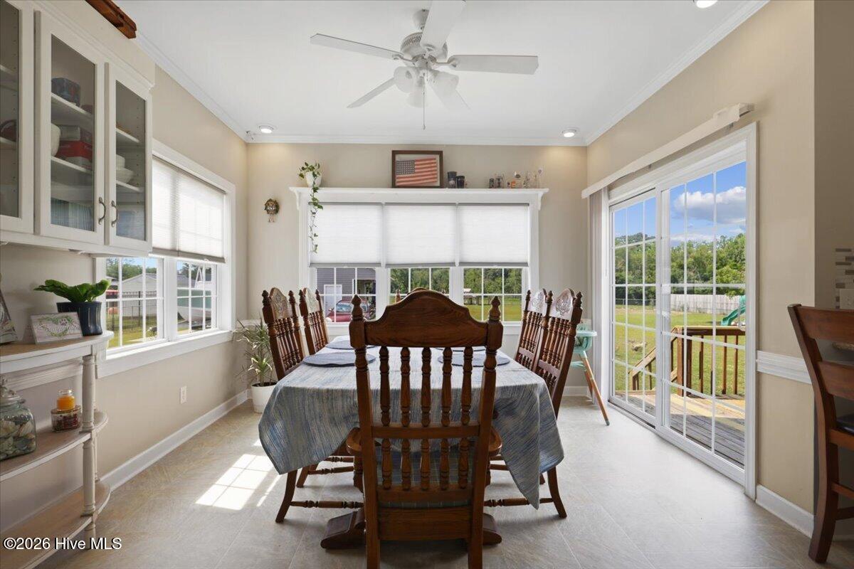 Sliding glass door to deck