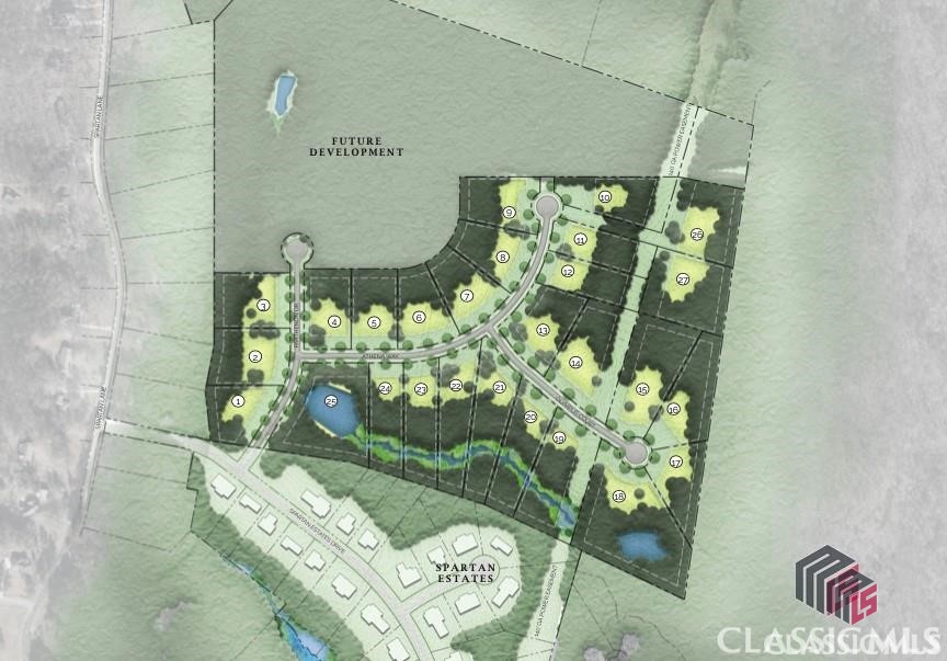 Welcome to Spartan Manor, Athens' newest development that offers a fantastic opportunity to create the lifestyle and home of your dreams! This community is situated in Oconee County with an Athens address, providing easy access to award-winning schools and unparalleled convenience. This gently sloping 1.63 acre lot (Lot 8) is suitable for a basement build and is surrounded by beautiful, mature hardwoods and gently rolling hills, providing the perfect balance of privacy and tranquility. Come experience the captivating beauty and convenience of Spartan Manor.