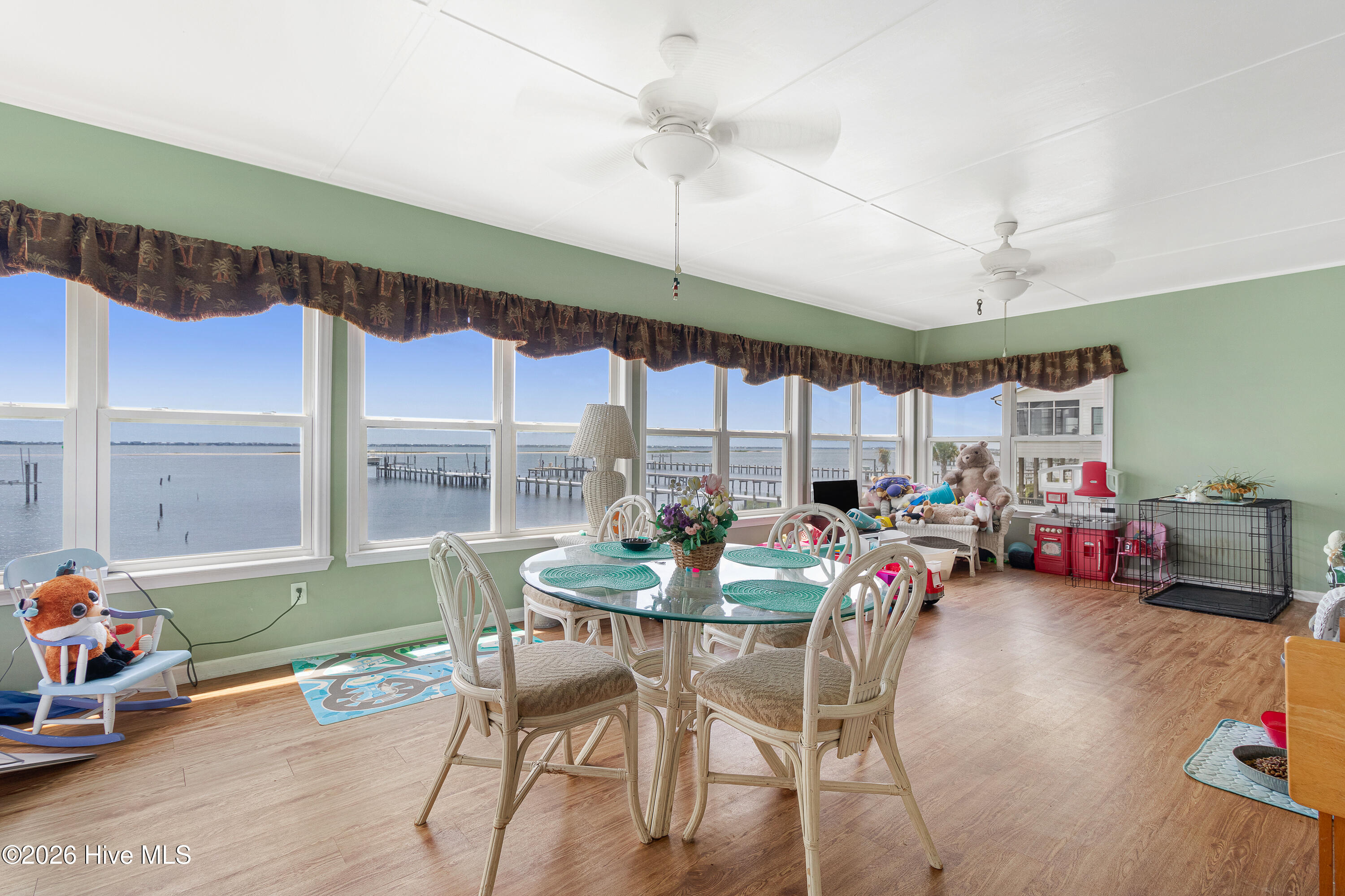 Sunroom overlooking sound