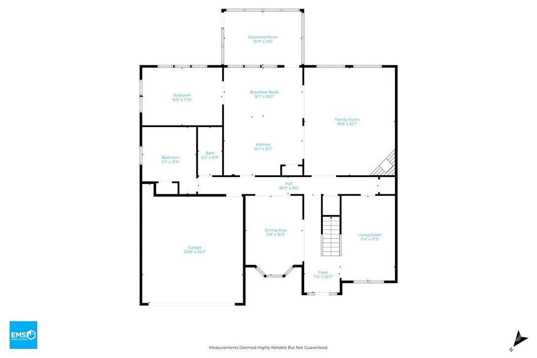 Main level. All measurements are deemed approximate, and subject to change.