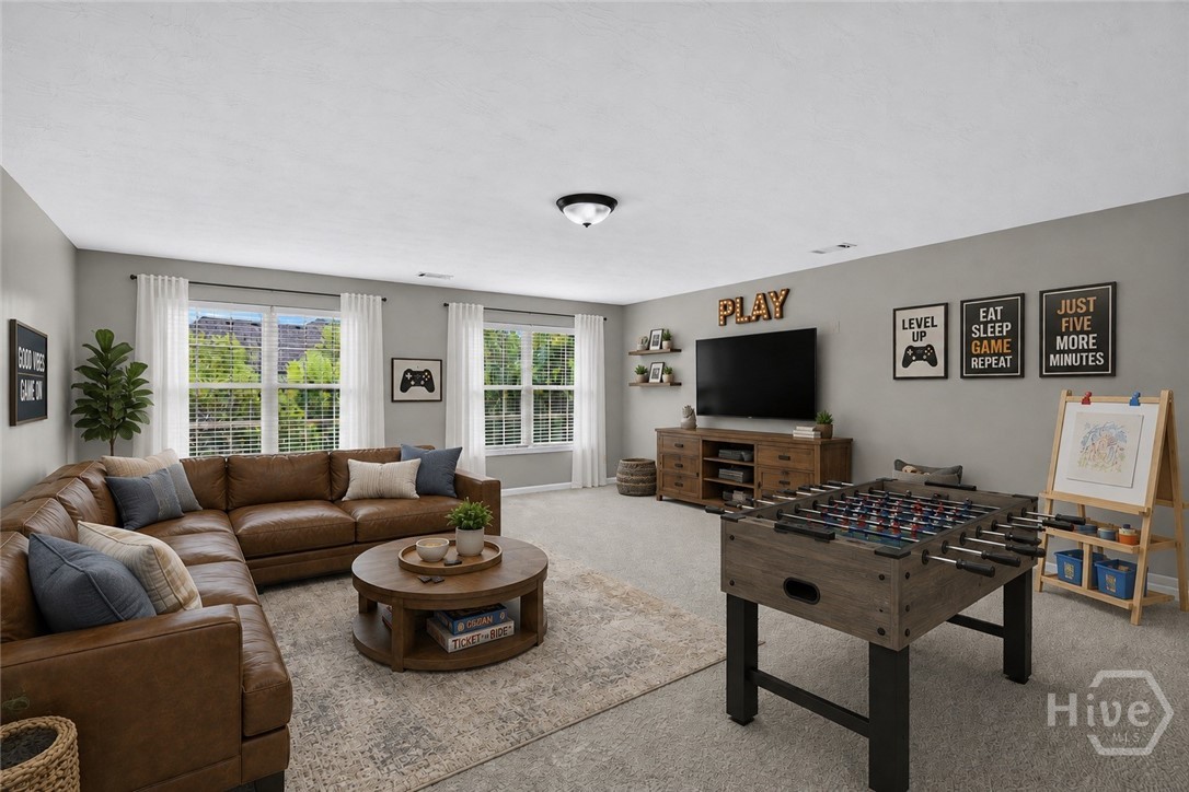 Vitually staged upstairs bonus room