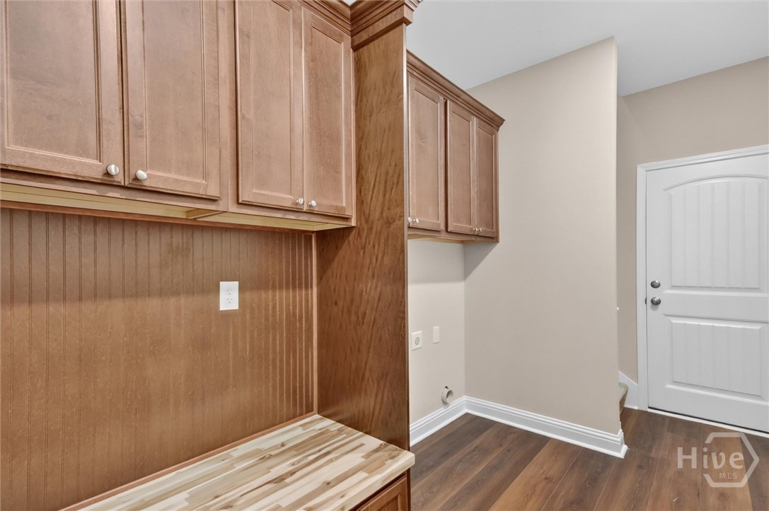 Mud room and drop zone and laundry built ins.