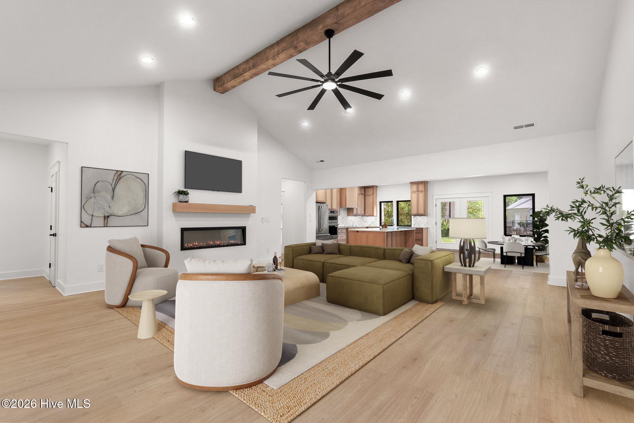 Living Area Open Concept Virtually Staged