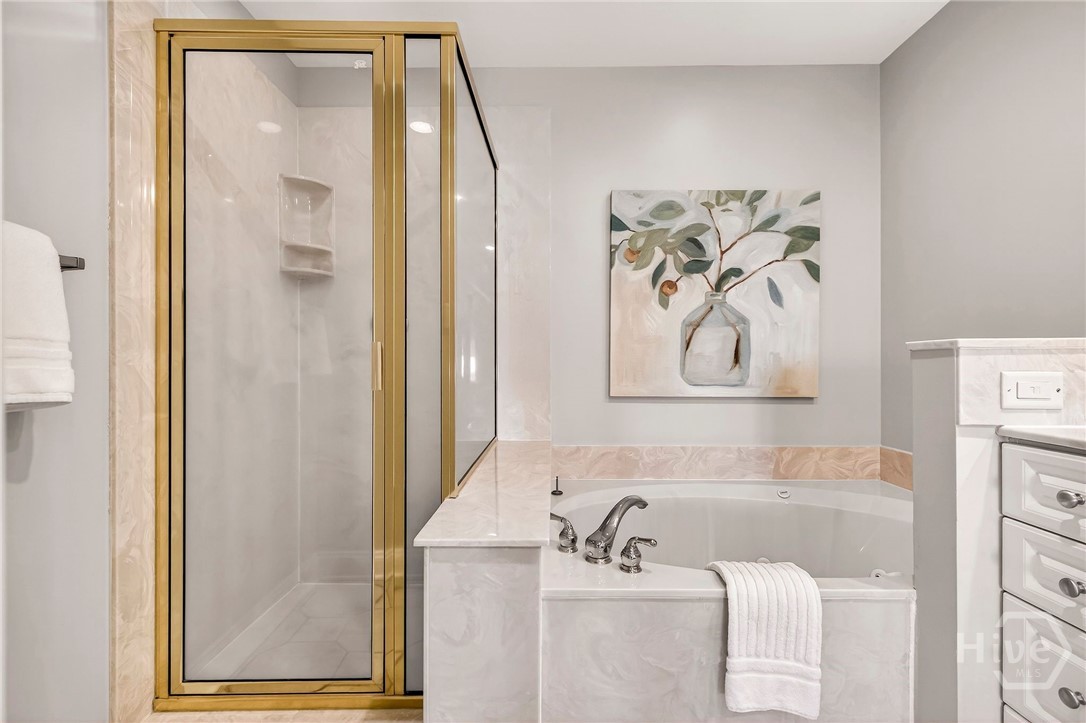 separate tub and shower