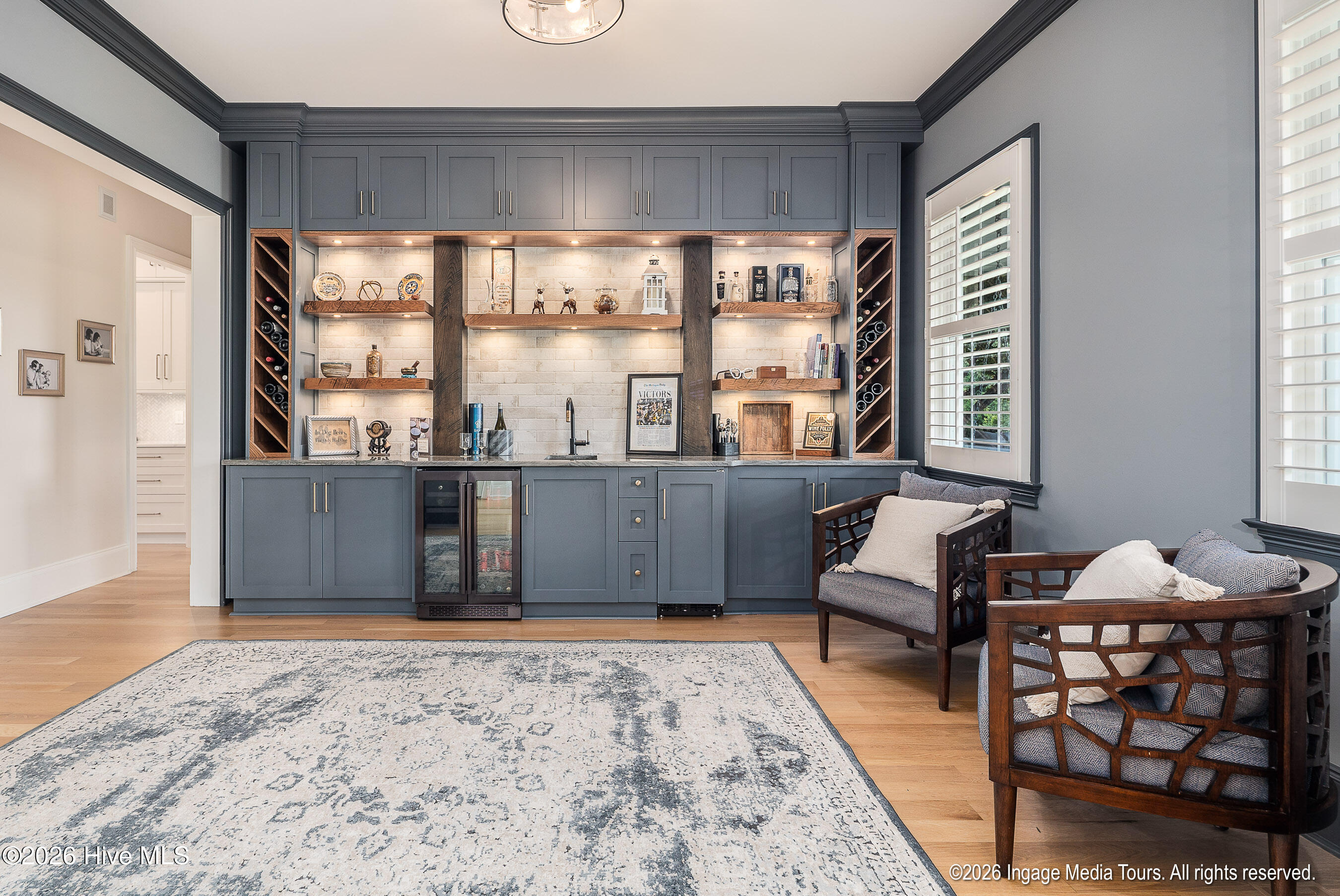 Formal dining room currently functions as Bourbon Room.