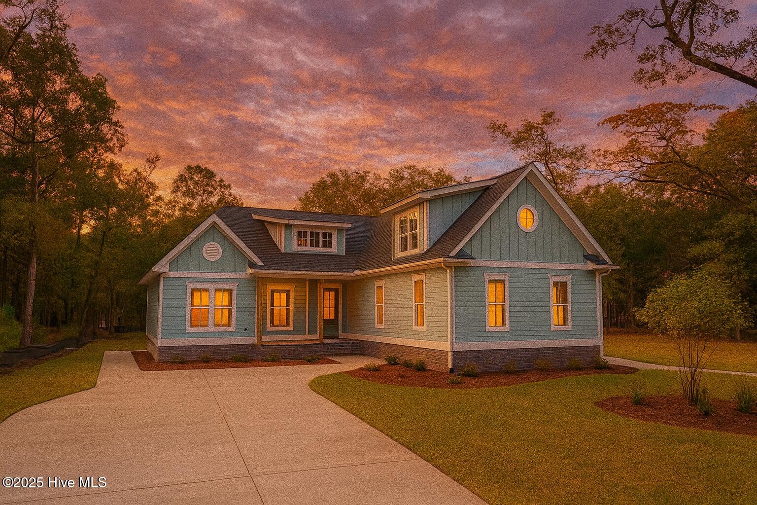 Introducing the Chloe by Coastline Homes | New Construction in Oyster Harbour. The  Chloe by Coastline Homes offers a perfect blend of modern design, thoughtful functionality, and quality craftsmanship—all in the desirable gated community of Oyster Harbour. With 2,243 heated square feet, this home features 3 bedrooms, 3.5 full baths, and a spacious bonus room with closet, ideal for guests, a home office, or media space.Step inside to an open-concept living area with 9' ceilings, custom trim details, and a cozy fireplace with built-ins. The gourmet kitchen showcases 42'' upper cabinetry with soft-close doors and drawers,  quartz countertops, tile backsplash, undercabinet lighting, and Frigidaire stainless steel appliances, including a **36'' gas cooktop, wall oven/microwave combo, and dishwasher**. An oversized island with seating flows seamlessly into the dining and living areas, perfect for entertaining. The private primary suite offers a tiled walk-in shower with rain head, dual vanities, and a generous walk-in closet. Two guest bedrooms are positioned for privacy and share a full bath, while the upstairs bonus suite features its own full bath. Enjoy outdoor living year-round on the screened porch overlooking the landscaped yard. Additional features include: Finished garage with epoxy floor. Bluetooth speakers in living room and screened porch. Tankless Rinnai water heater. Full landscape and irrigation package. Wireless security system with two years of monitoringOyster Harbour residents enjoy resort-style amenities including a clubhouse, pool, fitness center, tennis courts, walking trails, boat ramp, kayak launch, and day dock on the Intracoastal Waterway—just minutes from Holden Beach.