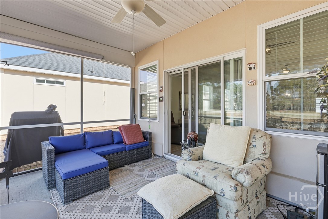 Screened in back porch