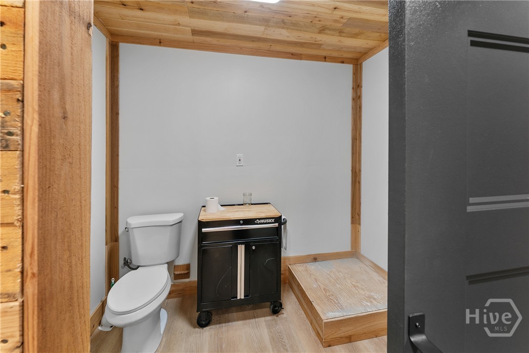 bathroom in detached garage