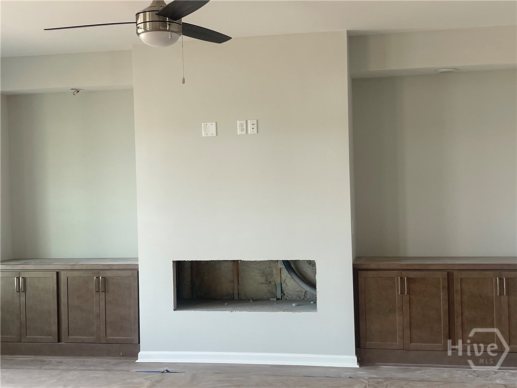 Electric Fireplace With Built ins.