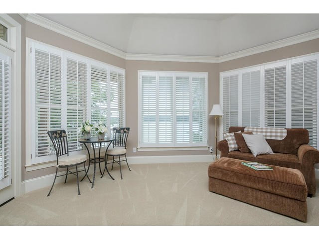 Master sitting area with lake view