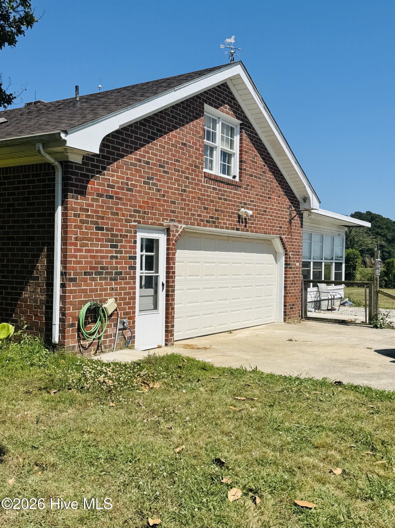 Attached garage and parking