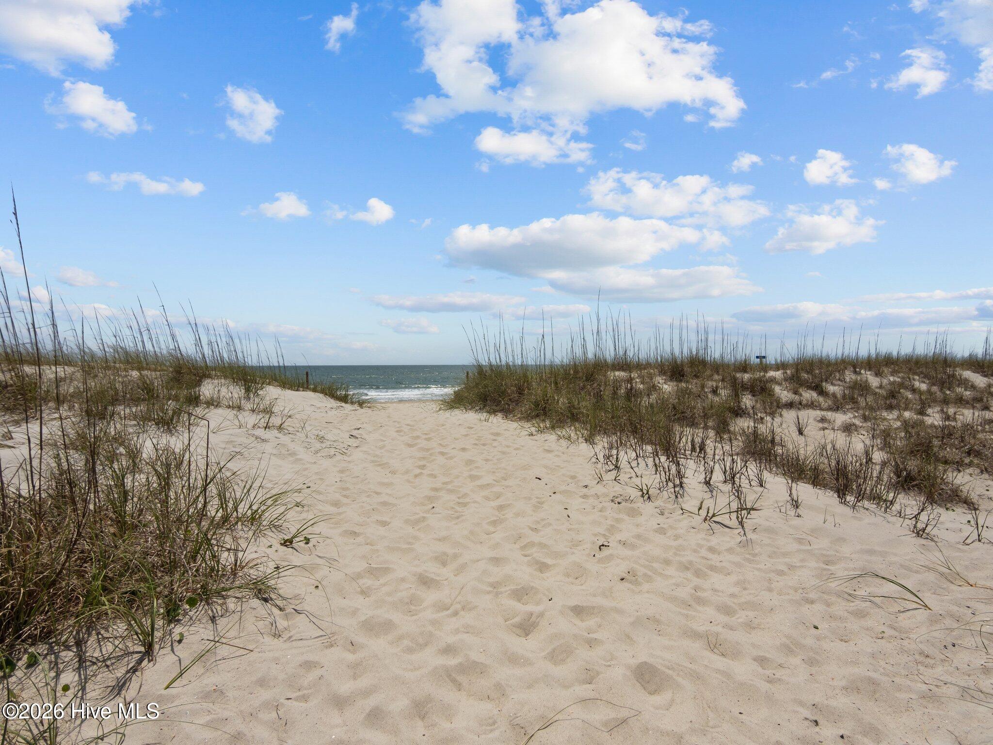Beautiful Emerald Isle Beach with soft sand and clear green/blue water!
