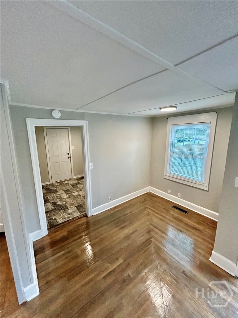 Unit A hardwood floors