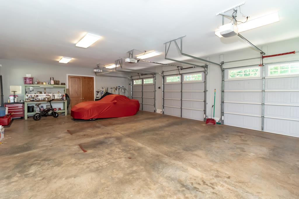Interior of Garage and Doors to smaller bay