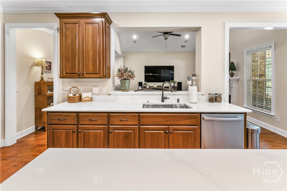 Kitchen open to Living Area