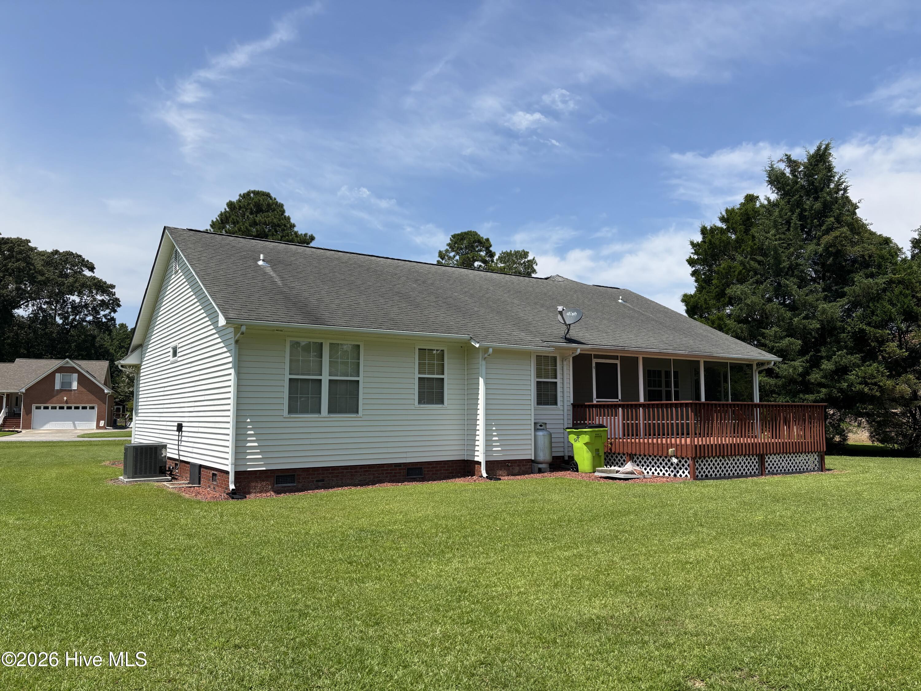 Rear view of house