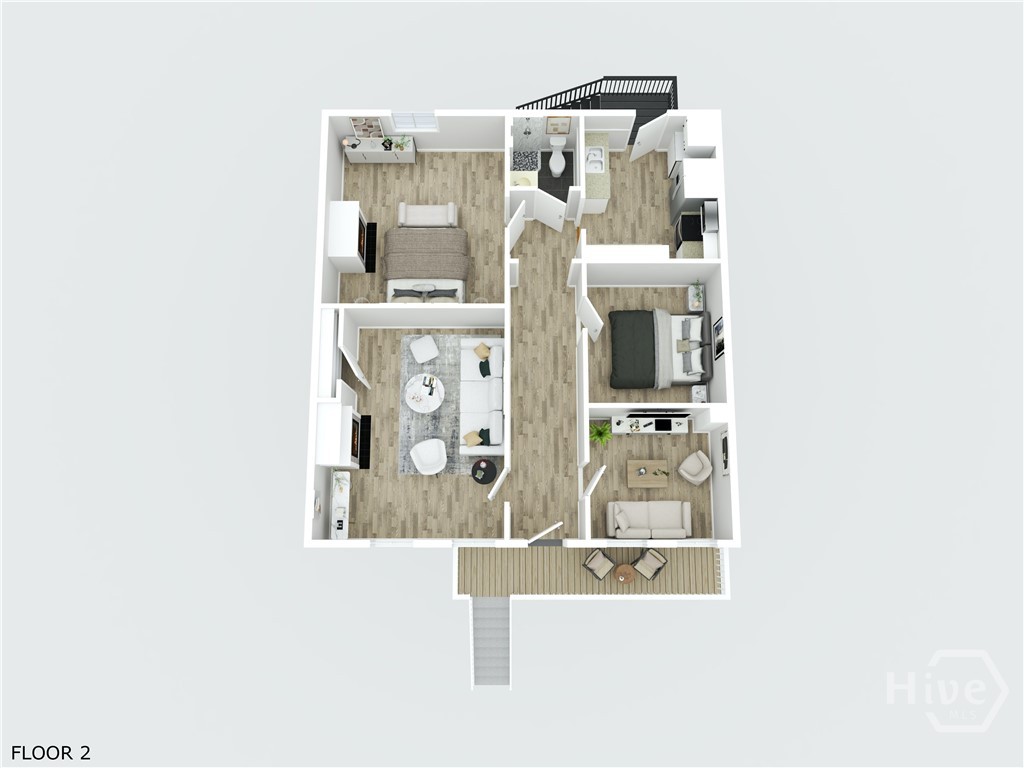Second Floor 3D Rendering