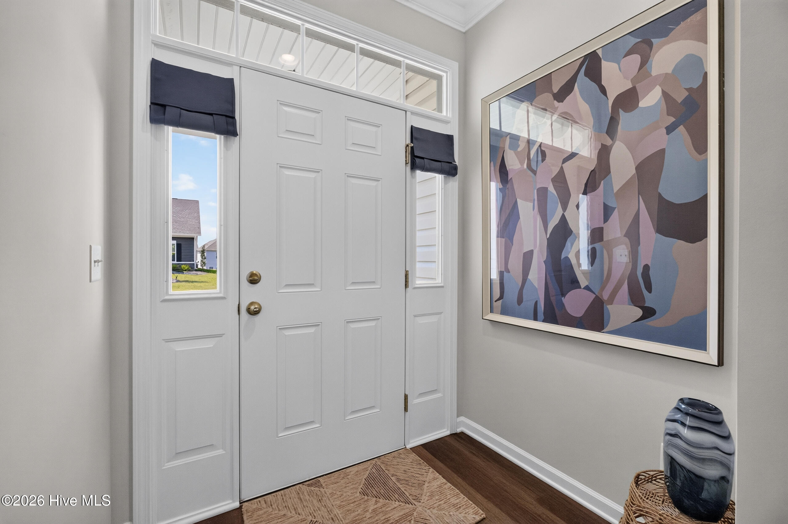 Foyer/ side windows and transom at front door