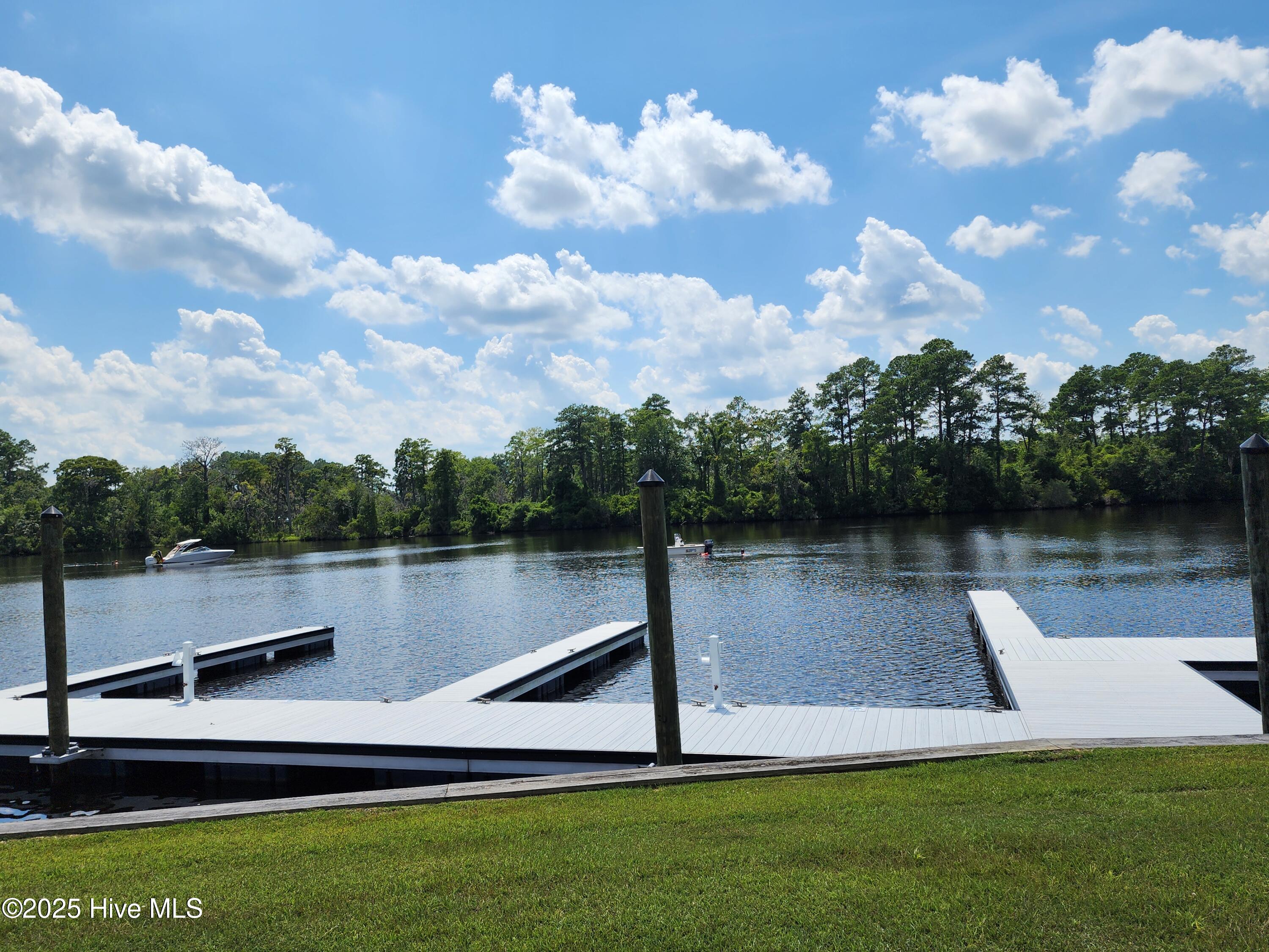 Well manicured boat slip area.