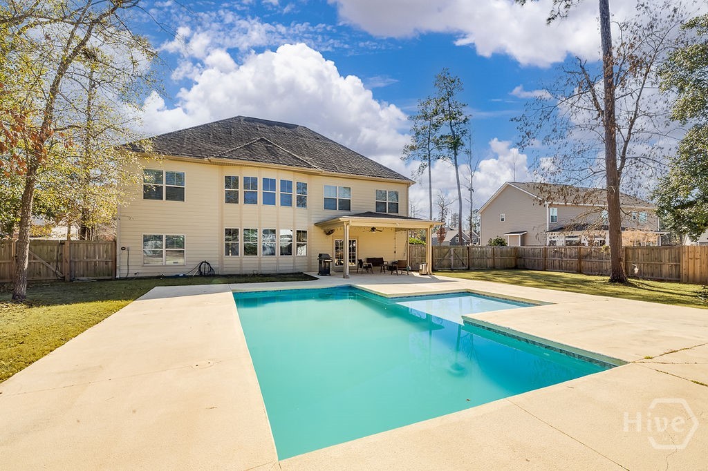 Pool deck from rear
