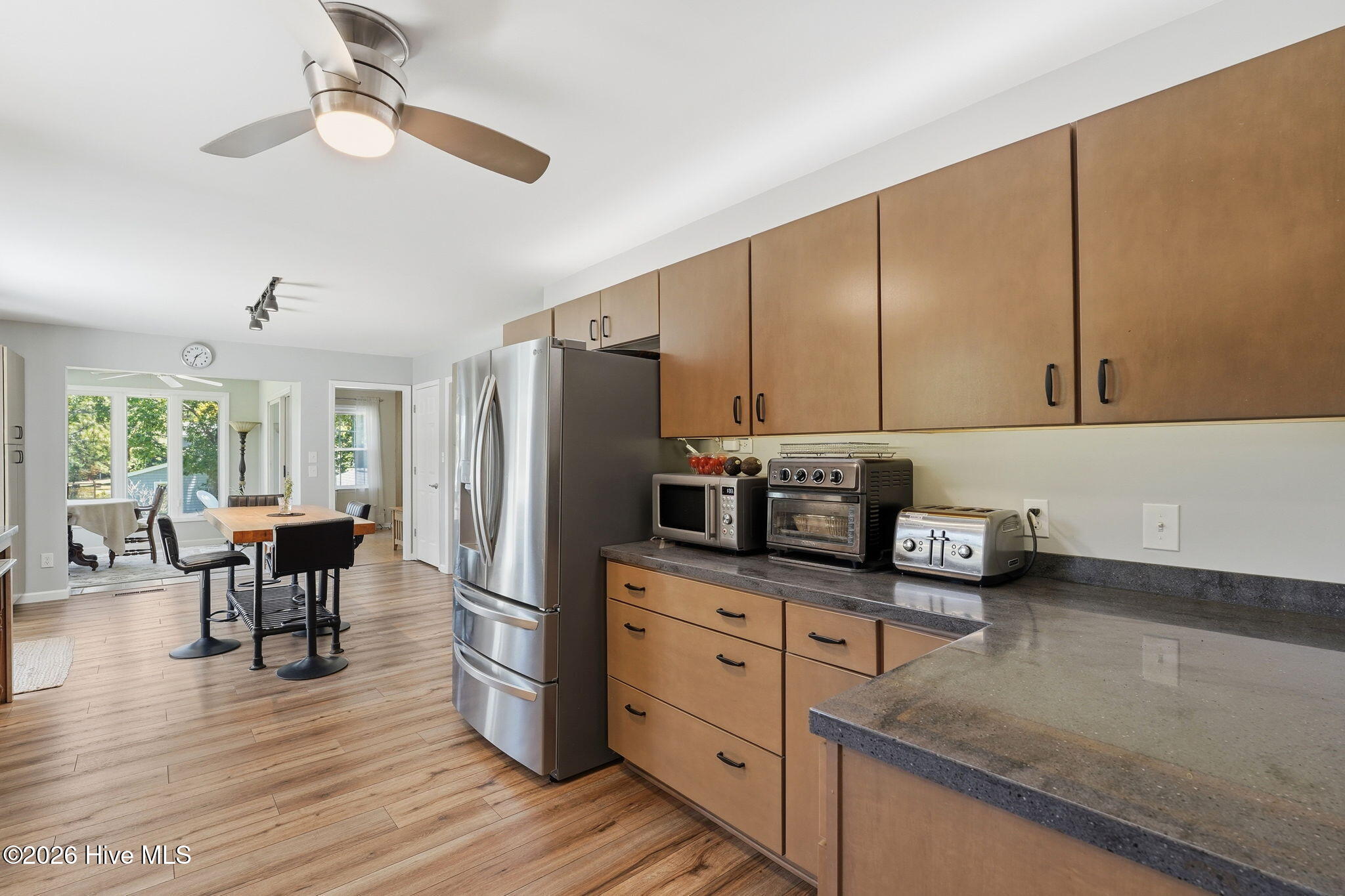 Nice open space in the kitchen. View from the wallway and Laundry room.