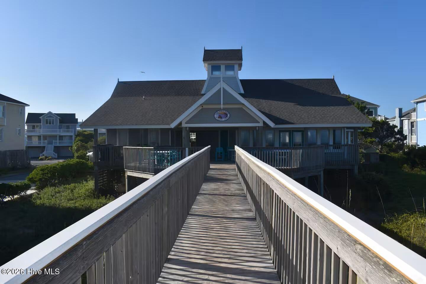 View of Community Center from beach