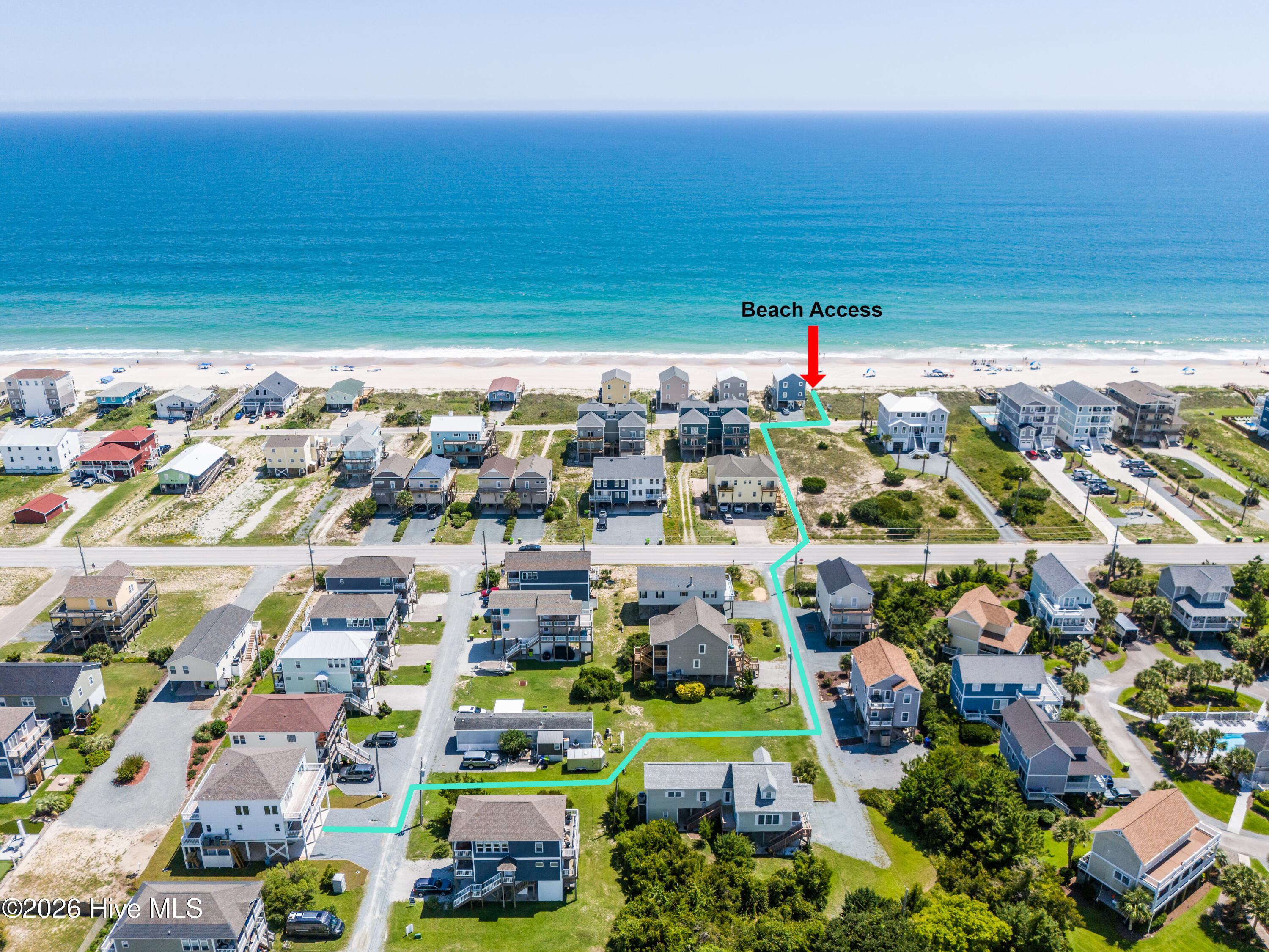 Easy walk to beach along deeded community common areas and boardwalk