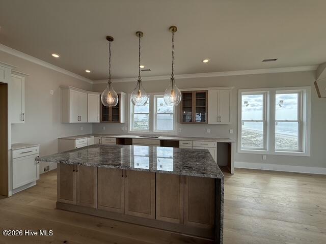 Multi Tone Colored Custom Wood Cabinets