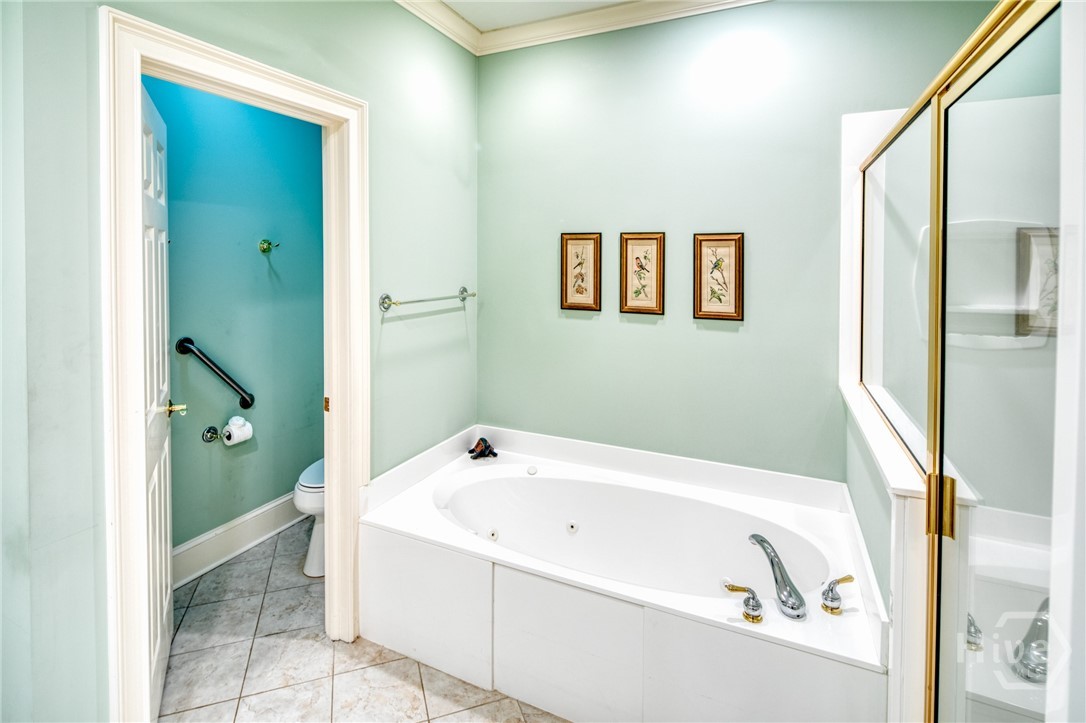 Primary bath with separate water closet room